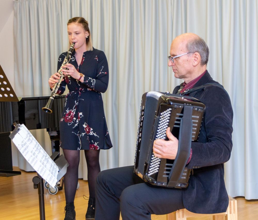 AP Klarinette: Karin Prüller mit Roman Prüller